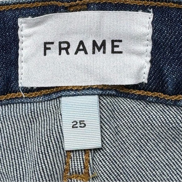 FRAME Jeans Size 25 Le Pixie Sylvie Slender Straight Denim Teigan Ave Wash - Picture 9 of 12